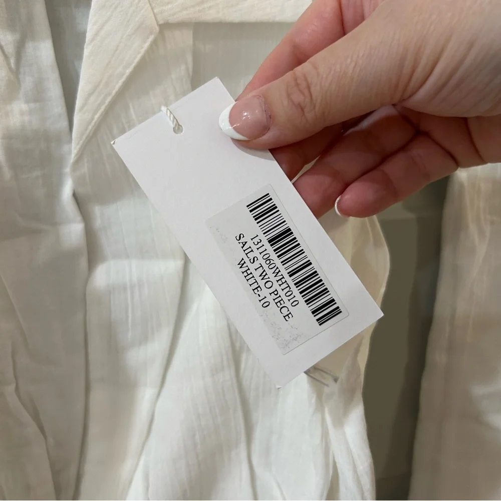 NWT Reformation Sails Linen Two Piece Skirt Set